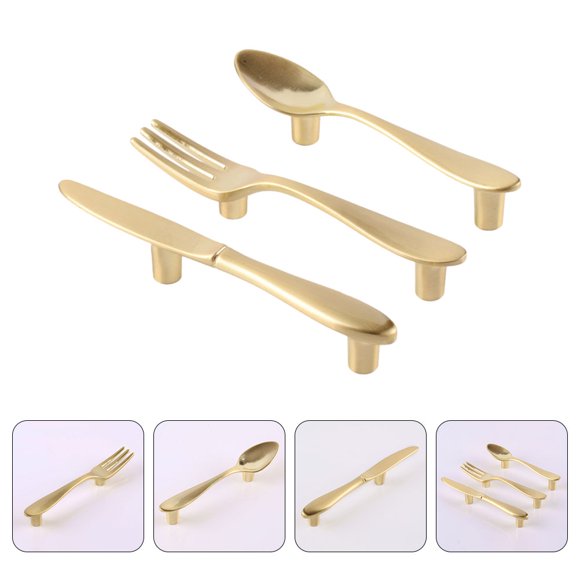PAMINGONO 3Ud Pomos De Cajón Dorados Con Sencillo Y Elegante Para Muebles Y Armarios