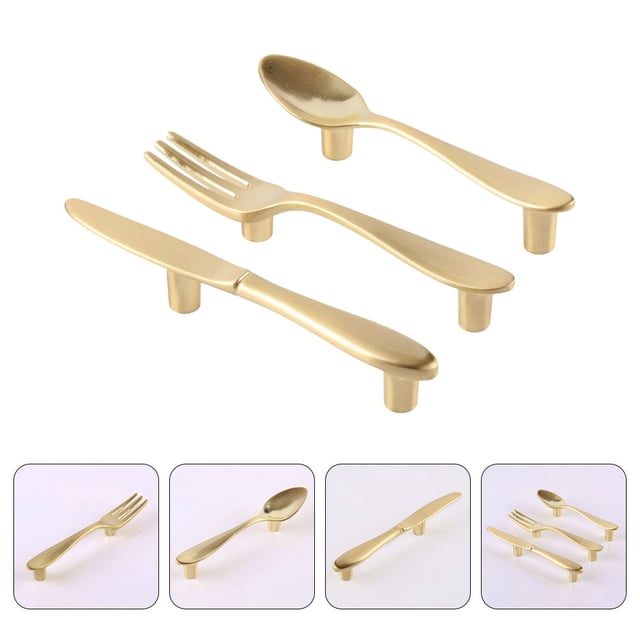PAMINGONO 3Ud Pomos De Cajón Dorados Con Sencillo Y Elegante Para Muebles Y Armarios