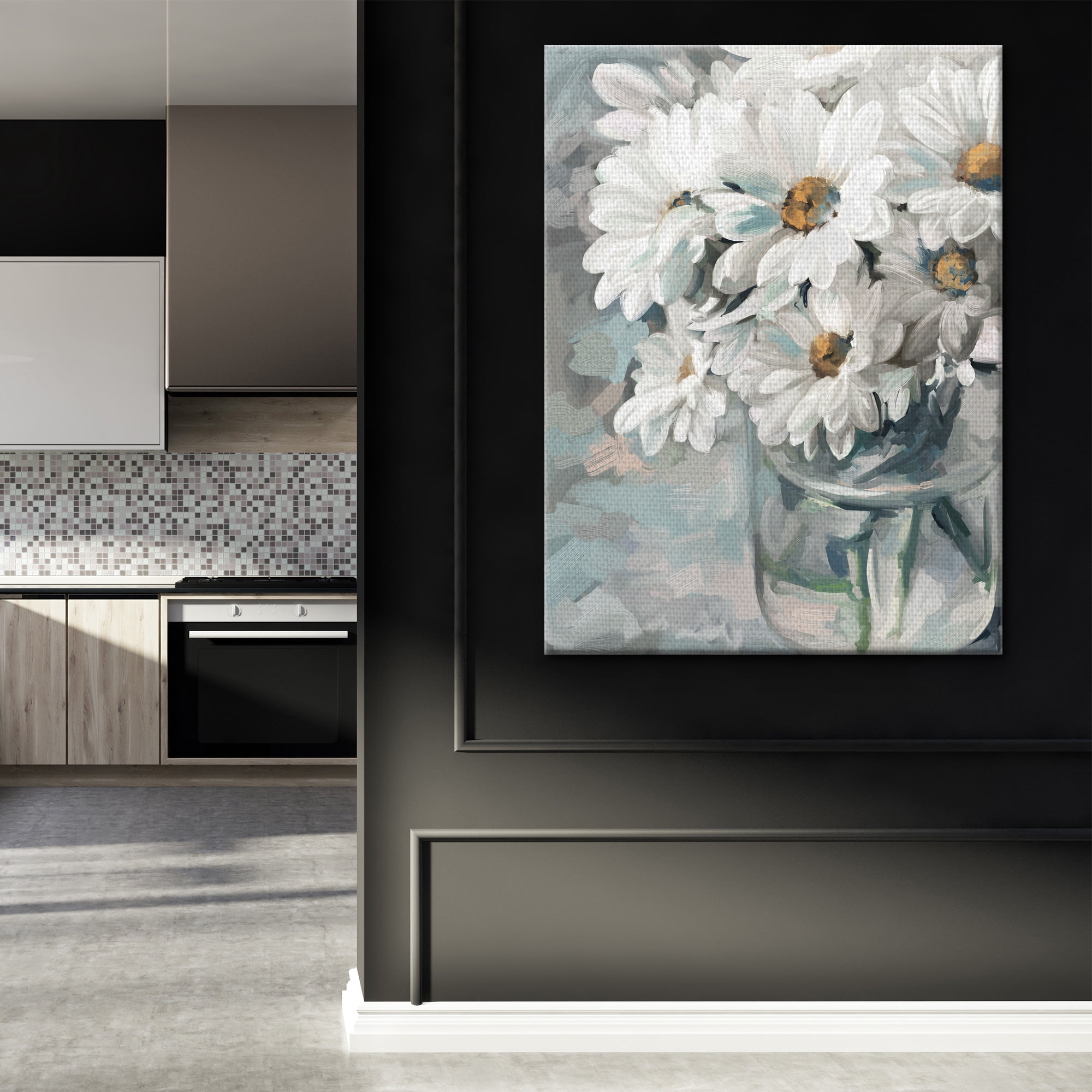 Masterpiece Art Gallery Mason Jar Bouquet II By Studio Arts Canvas Art Print 30" x 40"