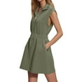 thumbnail image 4 of Miqool Womens Tennis Golf Dresses Zipper Front Sleeveless Pickleball Exercise Workout Athletic Mini Dress with Pocket Activewear, 4 of 7