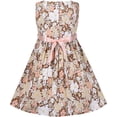 thumbnail image 2 of Sunny Fashion Girls Dress Multicolored Floral Pink Bow Tie Kids Clothes Sleeveless 9-10 Years, 2 of 5