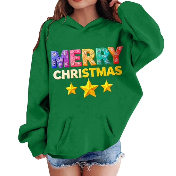 Sudadera con capucha para niñas y niños, sudadera de manga larga con cuello redondo y estampado de moda, jersey con bolsillo, sudadera de poliéster para niñas