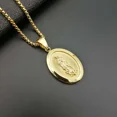 thumbnail image 5 of Virgin Mary Prayer Pendant Necklaces Golden Color 14K Yellow Gold  Women/Men Jewelry, 5 of 7
