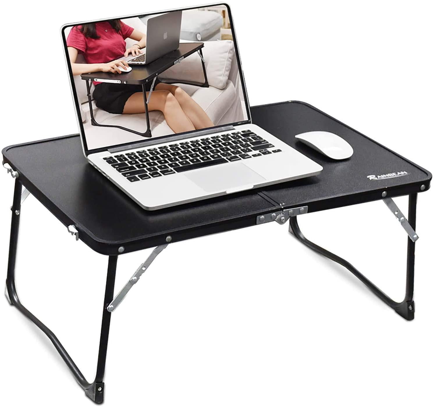 Breakfast Serving Tray Laptop Bed Desk Sturdy Portable Reading Table Notebook Stand Bed Tray with Cup Slot 
