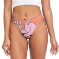 thumbnail image 1 of Fotbe Flamingo Riding a Bicycle Tanga Sin Costuras para Mujer con Estampado – Panties Invisibles, Transpirables y Cómodos para Uso Diario-Large, 1 of 6