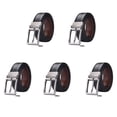thumbnail image 3 of relayinert Ceinture Réversible Décontractée pour Hommes Résistante à l'Usure Boucle à Ardillon ple Toutes Tendances Jeans Assortis Style Classique Original 110cm 1ensemble, 3 of 6