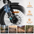 thumbnail image 6 of Lilypelle Folding Electric Bicycle for Adults, Peak 1200W Rear Motor，48V 500Wh Built-in detachable battery,20"×3.0 Fat Tire 7 Speed Step-Thru Electric Cargo Bicycle，20MPH, Fits for 4'9" to 6'5", 6 of 9
