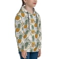 thumbnail image 3 of Fotbe Fruit Pineapples Pattern Youth Pullover Hooded Sweatshirt, Boys Hoodie, Kangaroo Pocket Hoodie for Kids Girls -Medium, 3 of 6