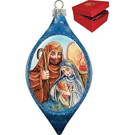 GDeBrekht 757-021 Nativity Glass Ornament Drop