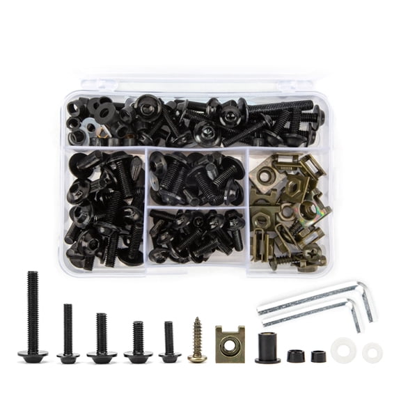 177Pcs Complete Fairing Bolts Screw for Motorcycle Windscreen Windshield Screws Fairing Bolt Nut Bodywork