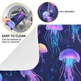 thumbnail image 2 of Yayeee Dish Drying Mat for Kitchen Counter 16"x18" Microfiber Absorbent Pad, Dark Blue Jellyfish Pattern, 2 of 7