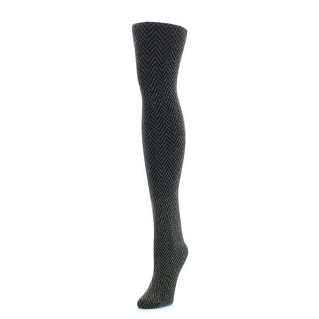 

MeMoi Zig Zag Textron Glam Opaque Knit Tights - Womens - Female