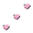 thumbnail image 1 of jesticaly OTG Adapter USB Phone Data Sharing Photo Converter Electronic Connector Household Smartphone Replacement Accessory Pink 3Set, 1 of 6