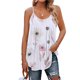 thumbnail image 1 of Top con tirantes finos para mujer, estampado floral, cuello redondo, plisado, ajuste holgado, Top sin mangas de verano, 1 of 6