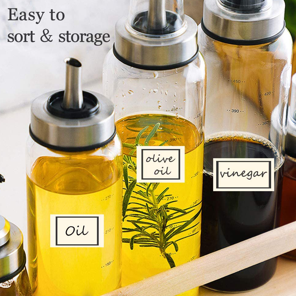 Distributeur Huile Et Vinaigre 2 En 1 – Verre Avec Becs Verseurs – Bouchons Bois – Pour Cuisine élégante