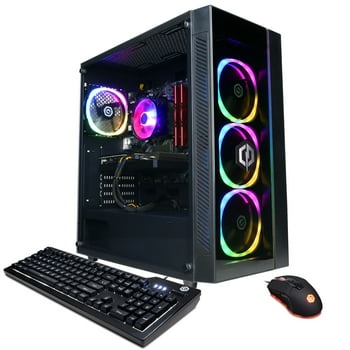CyberPowerPC Gamer Master Gaming Desktop, AMD Ryzen 5 5500, 16GB, AMD Radeon RX 6700 10GB, 1TB SSD, Black, GMA6800WST