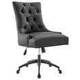 thumbnail image 2 of Modway Regent Tufted Vegan Leather Office Chair in Black Black, 2 of 9
