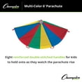 thumbnail image 2 of Champion Sports Multi-Colored Parachute, 6-Foot Diameter, Ripstop Nylon, Single Piece, 2 of 5