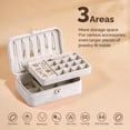 thumbnail image 3 of Casegrace Marble - Pattern PU Leather Jewelry Box, 2-Layer Storage with Removable Jewelry Tray,Organizer for Women Necklaces, Earrings, Rings, Home Countertop Decorative Storage Gift Case, 3 of 9