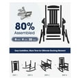 thumbnail image 3 of Outdoor Rocking Chairs, HDPE All-Weather Patio Rocking Chairs High Back Porch Rocker for Adult, Black, 3 of 8
