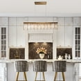 thumbnail image 6 of LNC Athean 7-Lights 41.3" Luxury and Glam Crystal Rectangle Island Lights,Gold, 6 of 16