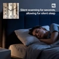 thumbnail image 4 of Brown Grey Wooden Wall Clock Silent Non Ticking, Abstract Neutral Textured Modern Minimalist Square Wall Clocks Battery Operated, Decor Clock for Home Office, Living Room, Kitchen, 12 Inch, 4 of 9
