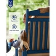 thumbnail image 5 of WINSOON Outdoor Rocking Chair, Poly Lumber Patio Rocker Chair with High Back, Poly Rocking Chair Look Like Real Wood, Widely Used for Lawn, Porch, Backyard, Indoor and Garden,380lb Heavy Duty (Navy), 5 of 7