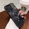 thumbnail image 2 of For iPhone 15 14 13 Pro Max Phone Case With Builtin Lens Film, Invisible Metal Bracket Magnetic Electroplating Protective Cases, 2 of 5