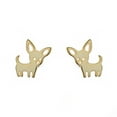 thumbnail image 2 of Sterling Silver Chihuahua Dog Earrings, 2 of 4