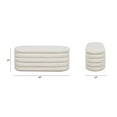 thumbnail image 4 of Jennifer Taylor Home Fuji 49" Upholstered Oval Storage Bench, Ivory White Boucle, 4 of 9