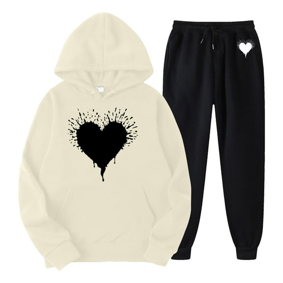 Sweatsuits 2pcs Sets Womens Clearance Roomy Oversized Sweat Sets for Women Lounge Fall Joggers Sweatpants Sets for Women on Sale