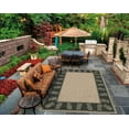 thumbnail image 2 of Couristan Recife Tropics Area Rug, 5'3" x 7'6", Cocoa-Black, 2 of 3