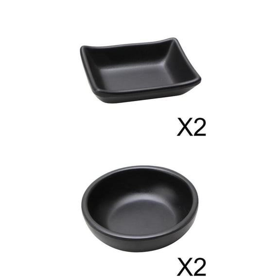 kowaku 4 Pieces Japanese Sushi Sauce Dipping Bowl Snacks Nuts Plate Butter Dish