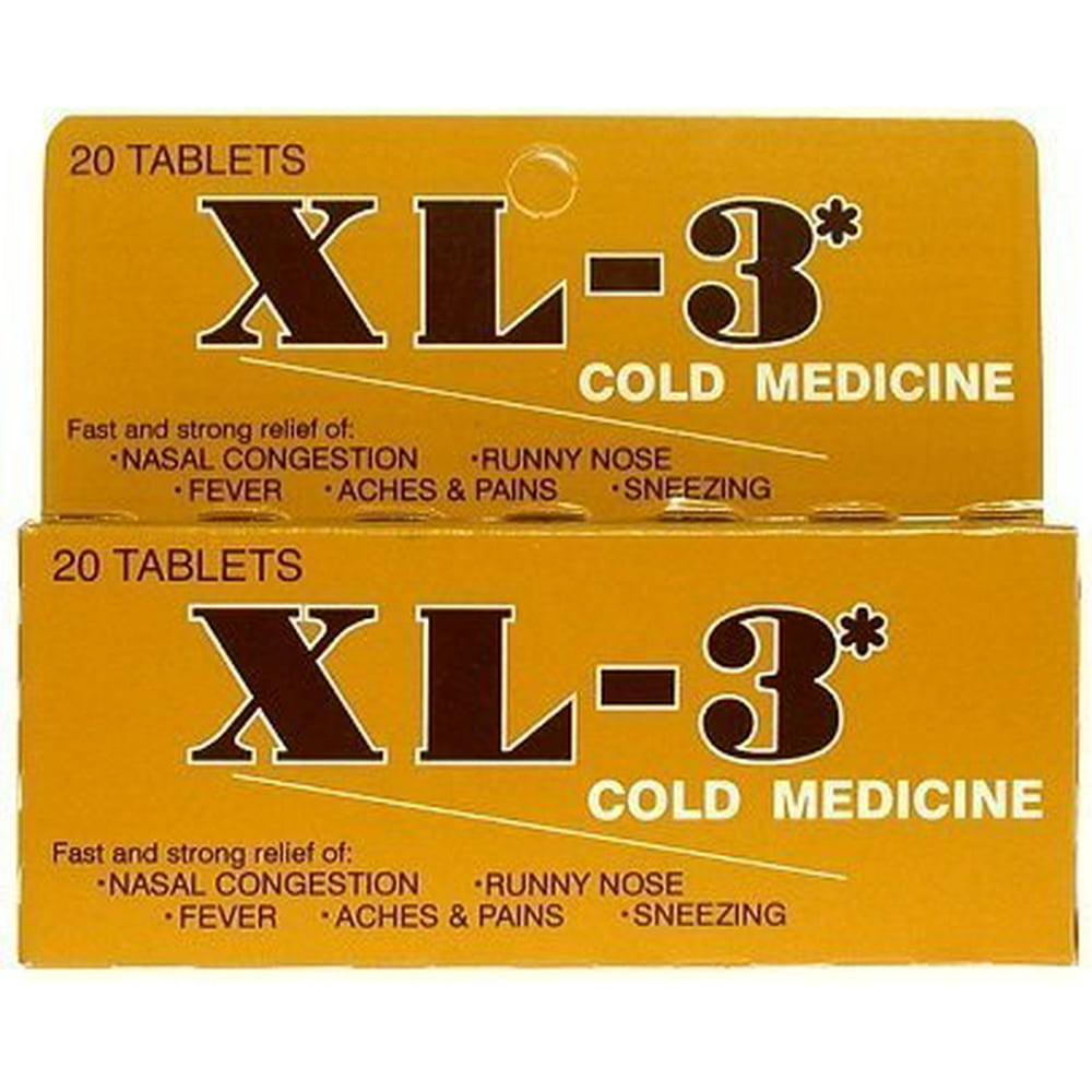 XL3 Cold Medicine Tablets, 20 Ea, 3 Pack