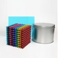 thumbnail image 2 of 3-5 mm 216-512-1000 piezas Bolas magnéticas Buckyball de seis a ocho colores con caja de hierro, juguete rompecabezas de cubo para adultos Regalo de navidad, 2 of 8