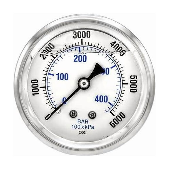 Pic Gauges Pressure Gauge,1/4 in. NPT,2-1/2 in. PRO-202L-254S
