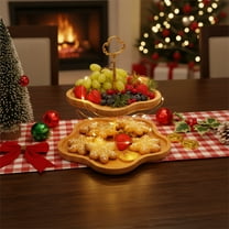 SPOORYYO Multi Layer Fruit Plates, Double or Three Tier Dried Fruit Snack Display Tray, Decorative Candy Organizer for Coffee Table Living Room