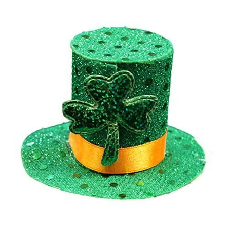 Lucky Leprechaun Mini Top Hat Saint Patrick's Day Hair Clip, One Size Fits All