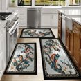 thumbnail image 6 of Floral Kitchen Rugs Sets of 3, Non Slip Kitchen Rugs and Mats Washable Farmhouse Kitchen Rugs Floral Kitchen Floor Mat Carpet Runner Rugs for Hallway Laundry Room, 6 of 12
