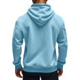 thumbnail image 4 of Men Hoodie Fleece Oversized Sweatshirts Quarter Zip Pullover Drawstring Multi-Pocket Outdoor Casual coat, 4 of 8