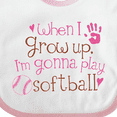 thumbnail image 4 of Inktastic Future Softball Player Girls Girls Baby Bib, 4 of 4