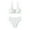 White, variant on Sngxgn Women Bikini Sets 2 Piece Swimsuit High Waisted V Neck Bathing Suits(White,M)