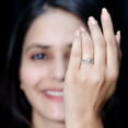 thumbnail image 3 of Rosec Jewels Natural Diamond Promise Ring for Women - Crown Ring - HI Color SI Clarity - Ready to Gift for Valentines, 925 Sterling Silver, US 10.50, 3 of 8