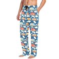 thumbnail image 2 of FORMRS Mens Pajama Pants with Pockets Cotton Sleepwear Lounge Bottoms Sizes S-2XL, Blue Cute Train Pattern, 2 of 7