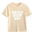 thumbnail image 2 of LNMQLPDBS Girls Tshirts Junior Tops Girls Oxford Shirt Brown Shirt Newborn Girl Clothes for 13 Year Old Girls Size 10-12 Clothes, Beige 10-11 Years, 2 of 8