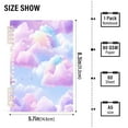 thumbnail image 3 of Pastel Colored Clouds 2-Piece A5 PP Notebooks, Adjustable Rings, 80g Paper, Diary Set, 3 of 8