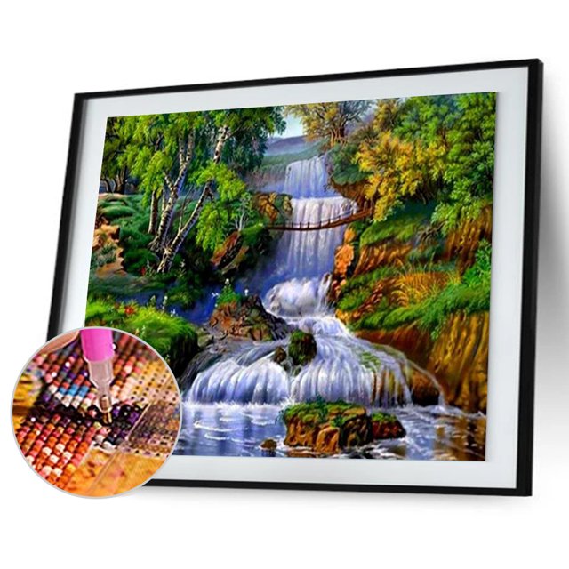 Taladro de pintura de diamante (DE0014) bordado de paisaje 5D punto de cruz DIY completo (m006) 40x50cm Hugtrwg Para estrenar