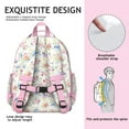 thumbnail image 5 of Durable and spacious floral student backpack, lightweight, waterproof, multiple compartments, ideal for students or birthday gifts., 5 of 6