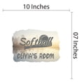 thumbnail image 4 of Personalized Sports Wall Decals for Kids Room - Softball with Fun Text Over Bat & Ball Boys Bedroom With Easy Installation Instructions Custom Name Sticker - Size: 10 In x 7 In, 4 of 5