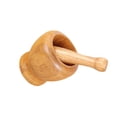thumbnail image 1 of Transemion Wood Mortar Pestle Set Portable Smooth Surface Garlic Mixing Bowl, 1 of 6